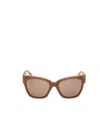 Max Mara Geometric Frame Sunglasses In Brown