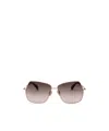 Max Mara Geometric Frame Sunglasses In Nude