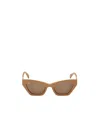 Max Mara Geometric-frame Tinted Sunglasses In Brown