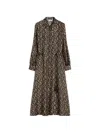 Max Mara Geometric Pattern Dress In Multi