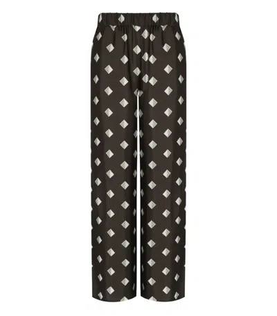 Max Mara Geometric Print Brown Trousers