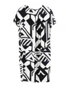 Max Mara Geometric-print Dress In Black And White Polyester In Black