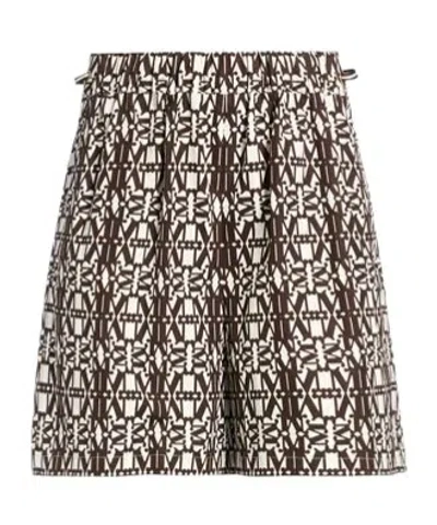 Max Mara Geometric Print Wide-leg Shorts In Multi