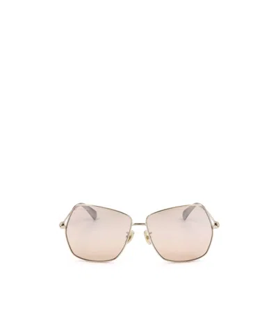 Max Mara Geometric Sunglasses In Brown