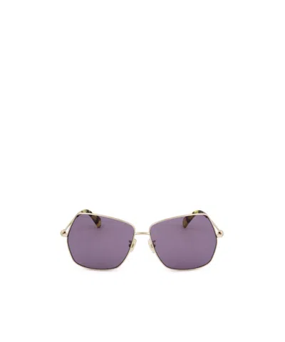 Max Mara Geometric Sunglasses In Purple