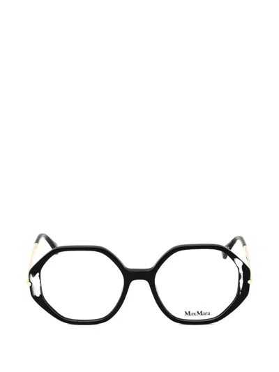Max Mara Geometric-frame Glasses In Black
