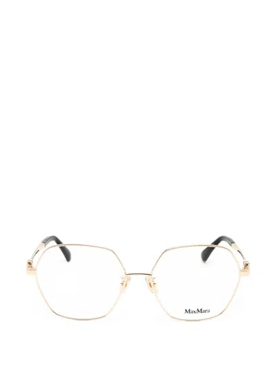 Max Mara Geometric-frame Glasses In Gold