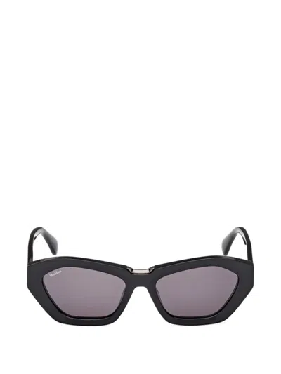 Max Mara Geometric-frame Sunglasses In Black