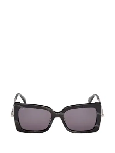 Max Mara Geometric-frame Sunglasses In Black