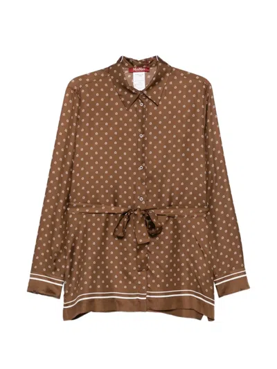 Max Mara Geometric-print Blouse In Multi