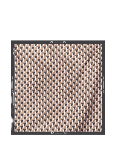 Max Mara Geometric-print Silk Scarf In Multi