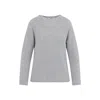 Max Mara Grey Crewneck Sweater In Gray