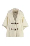 Max Mara Teddy Oversized Cape In Green