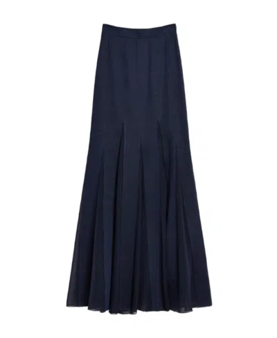 Max Mara Georgette Skirt In Black