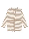 Max Mara Beige And White Cotton Gerald Knitwear In Neutrals