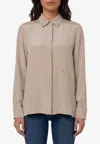 Max Mara Camicia In Seta Geranio In Brown