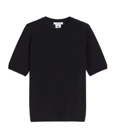 Max Mara Gerico Short-sleeved Knitted Jumper In Black