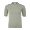 Max Mara Gerico Short Sleeve Virgin Wool Sweater In Green