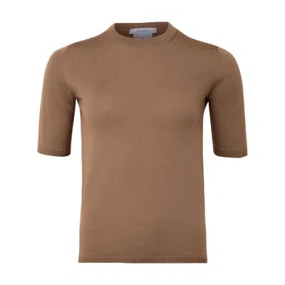 Max Mara Gerico Short Sleeved T-shirt In Brown