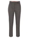 Max Mara Studio Gerico - Slim Trousers In Cotton And Viscose Blend In Grey