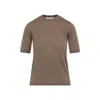 Max Mara Gerico Ss Knit T-shirt In Brown