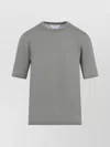 Max Mara Gerico Short-sleeved Knit T-shirt In Gray