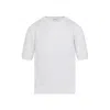 Max Mara Classic Crew Neck Sweater In Soft Virgin Wool In White