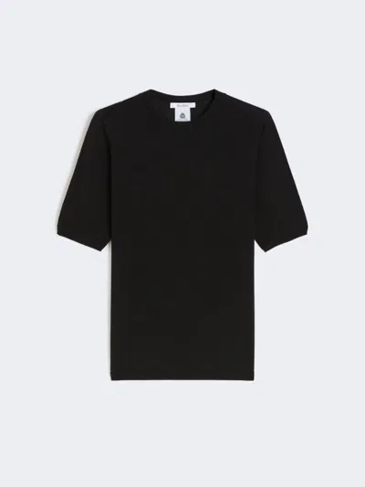 Max Mara Gerico Short-sleeved Knitted Jumper In Black