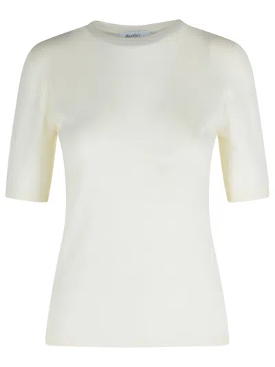 Max Mara 'gerico' White Virgin Wool Sweater Women