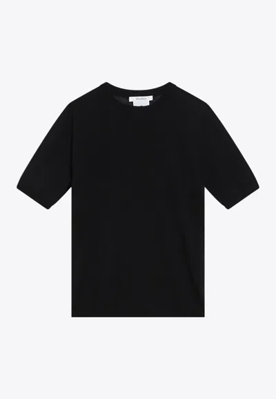 Max Mara Gerico Wool Knit Top In Blue