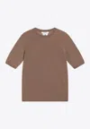 Max Mara Gerico Wool Knit Top In Brown