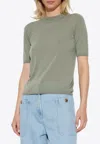Max Mara Gerico Wool Knit Top In Green
