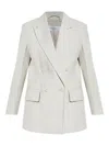 Max Mara Gerla Pinstripe Double-breasted Blazer In White