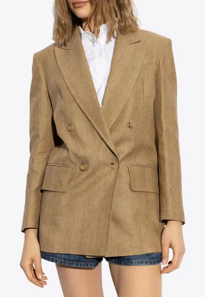 Max Mara Gerla Double-breasted Linen Blazer