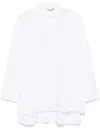 Max Mara Conero Cotton Oxford Shirt In White