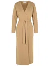 Max Mara Waist Belt Long Length Cardigan Sleeves In Brown