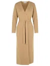 Max Mara Waist Belt Long Length Cardigan Sleeves In Brown