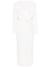 Max Mara Women Wool And Cashmere Long Cardigan In White