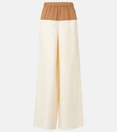 Max Mara Women's Gestro Long Trouser Beige | Size 40 | 2511131102600003