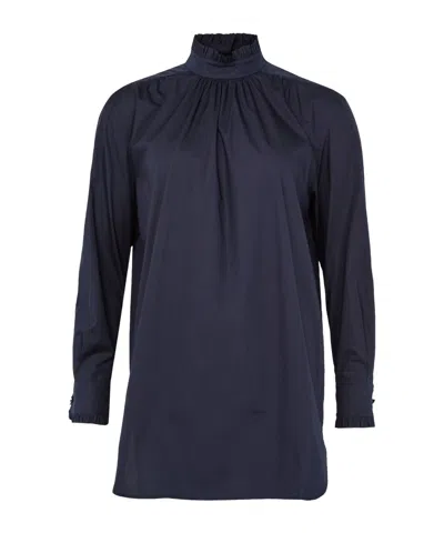 Max Mara Gettata Long-sleeved Blouse In Metallic