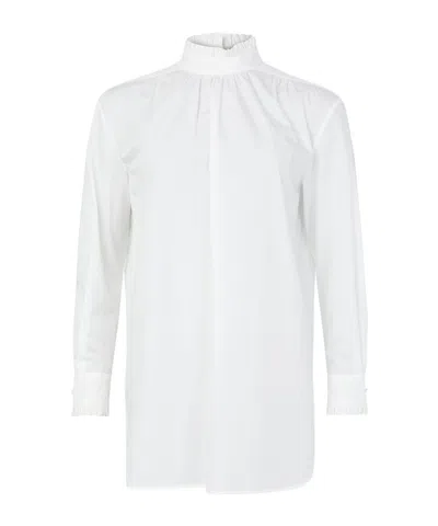 Max Mara Gettata Long-sleeved Blouse In White
