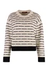 Max Mara Studio Gettone Wool And Cashmere Sweater In White