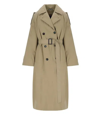Max Mara Ghia Beige Trench Coat In Brown