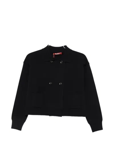 Max Mara Ghia Double-breasted Cardigan In Black