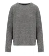 Max Mara Ghiacci Melange Grey Sweater In Gray