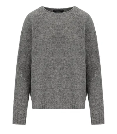 Max Mara Ghiacci Melange Grey Sweater In Gray