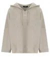 Max Mara Ghianda Beige Hooded Sweater In Neutral
