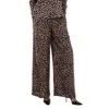 Max Mara Ghinea Leopard Silk Wide-leg Pants In Yellow