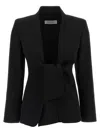 Max Mara Tailored Suit With Long Sleeves And Notched Lapel In Black