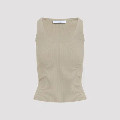 Max Mara Ghiro Knit Tank Top In Neutral